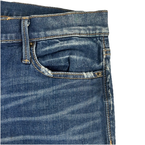 Driftwood Anthropologie Eva Floral Embroidered Mid Rise Stretch Flare Jeans 31 - Picture 9 of 12